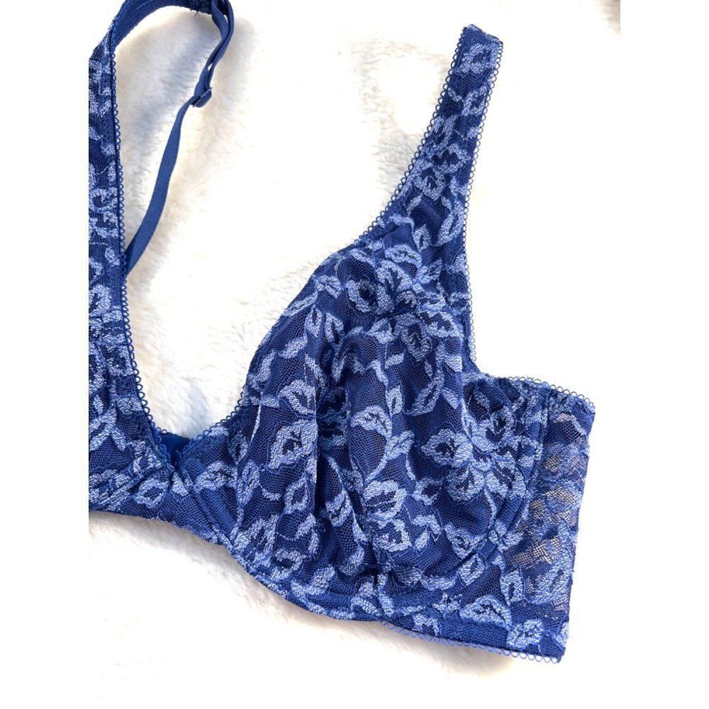 Blue Floral Flirtitude Medium Unlined Bra‎